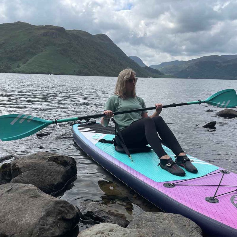 kraken sky sup met kajak zitje zittend persoon